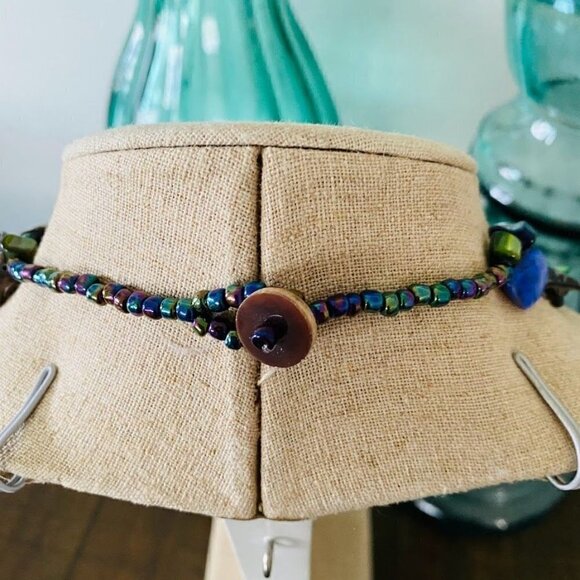 Abalone and Shell Colorful Necklace Double Strand - Picture 3 of 3